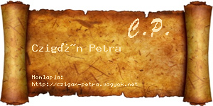 Czigán Petra névjegykártya